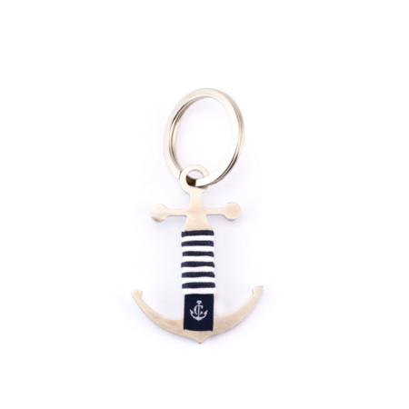 Stainless steel keychain, with nautical motif, handmade CNK #8006