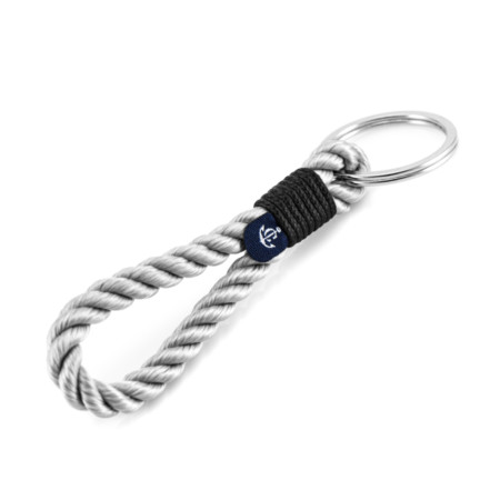 Schlüsselanhänger aus Segeltau, handgemacht mit Schlüsselring aus Edelstahl CNK #8132