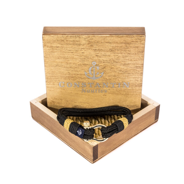 Maritimes Armband aus Segeltau, handgemacht, für Damen und Herren, mit Verschluss aus Gold 14 Karat CNA #501