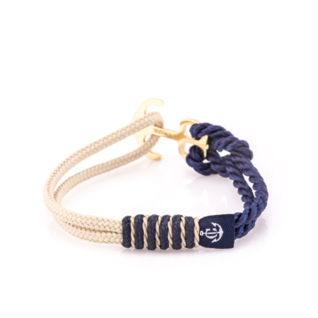Maritime bracelet made of sail rope, handmade, for men and women, with clasp in gold 14 carat CNA #505