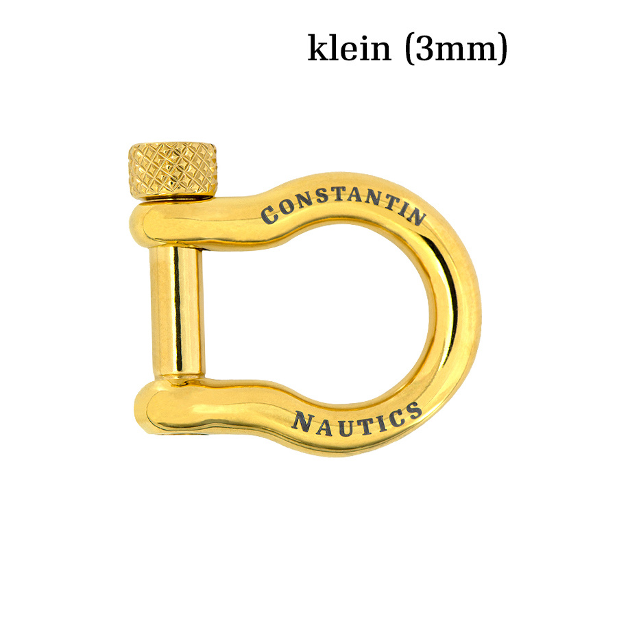 Edelstahl Schäkel Verschluss 3 mm - klein (Gold), passend zu allen  Armbändern mit 3 mm Verschluss (Slim, Swarovski u.s.w.) 3mm Gold Shackle -  Constantin Nautics