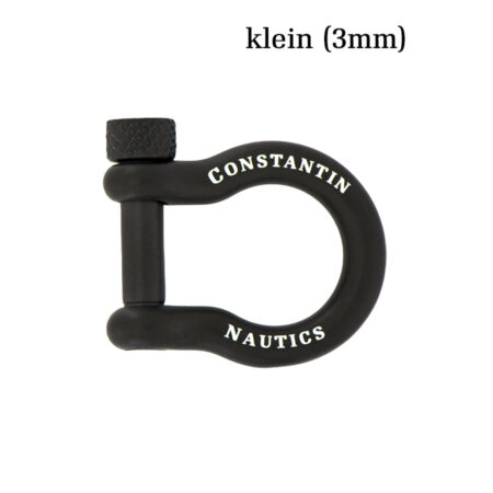 Edelstahl Schäkel Verschluss 3 mm - klein (Schwarz), passend zu allen Armbändern mit 3 mm Verschluss (Slim, Swarovski u.s.w.) 3mm Black Shackle